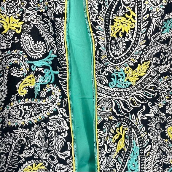 Choices White and Blue Paisley Print Blazer - Picture 3 of 14